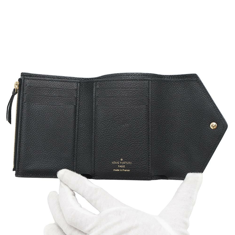 ルイヴィトン 三つ折り財布 モノグラム・アンプラント ポルトフォイユ・ヴィクトリーヌ M64060 LOUIS VUITTON 黒 ブラック