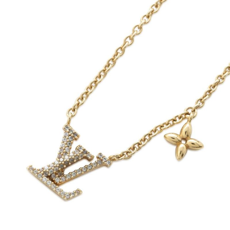 ルイヴィトン ネックレス モノグラム フラワー コリエ LV アイコニック メタル ラインストーン M00596 LOUIS VUITTON アクセサリー