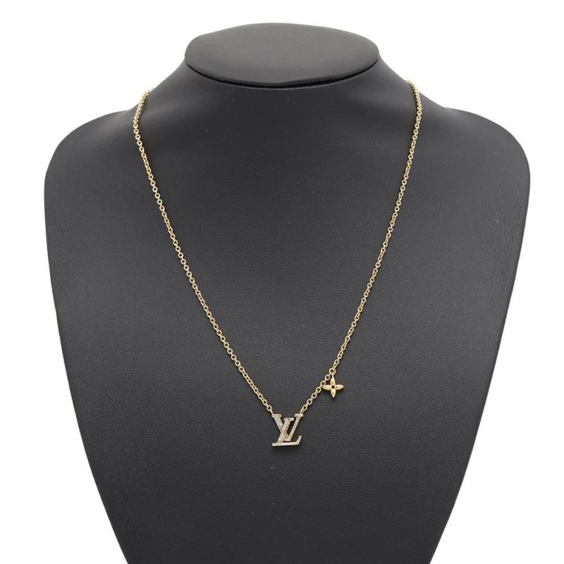 ルイヴィトン ネックレス モノグラム フラワー コリエ LV アイコニック メタル ラインストーン M00596 LOUIS VUITTON アクセサリー