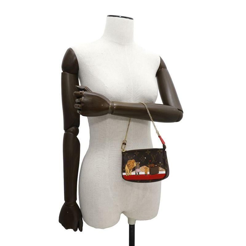 ルイヴィトン ポーチ モノグラム ミニ・ポシェット・アクセソワール M63830 LOUIS VUITTON ライオン