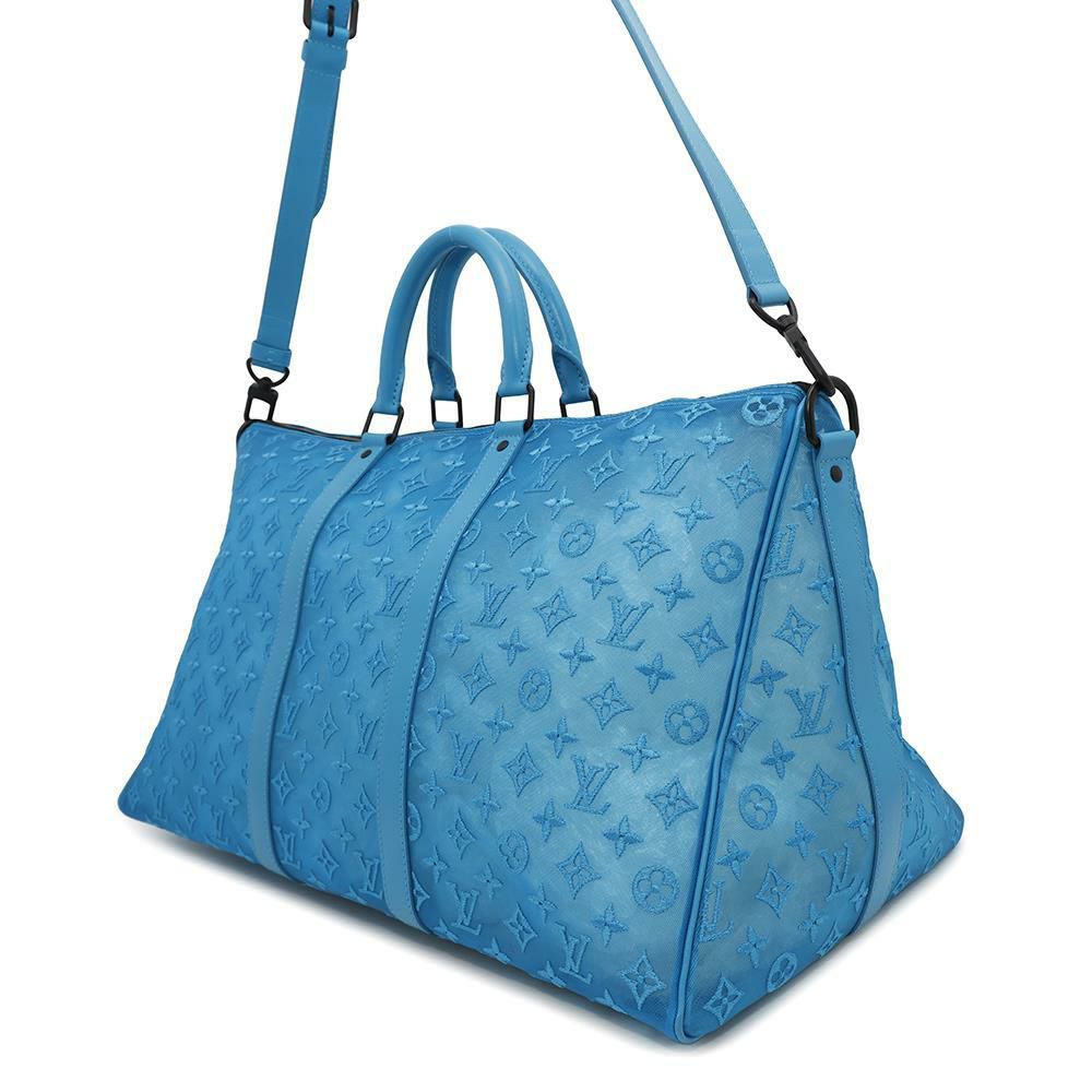 ルイヴィトン ボストンバッグ モノグラム・メッシュ キーポル・トリアングル50 M45048 2wayショルダーバッグ トラベル 旅行