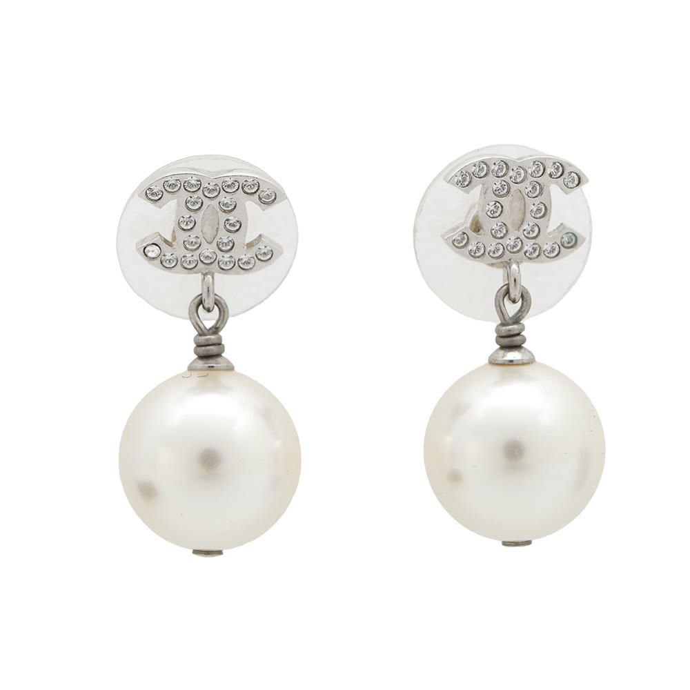 シャネル ピアス ココマーク ラインストーン フェイクパール A22 V A36138 CHANEL アクセサリー