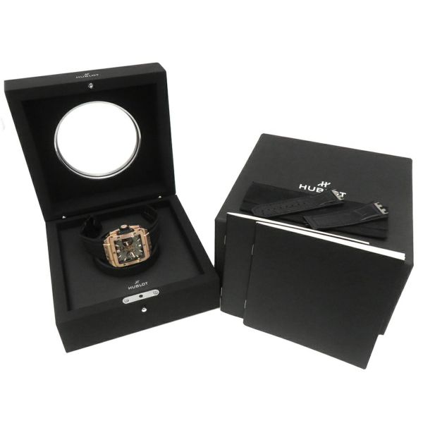 ウブロ スクエアバン ウニコ キングゴールド 821.OX.0180.RX HUBLOT 腕時計 スケルトン文字盤