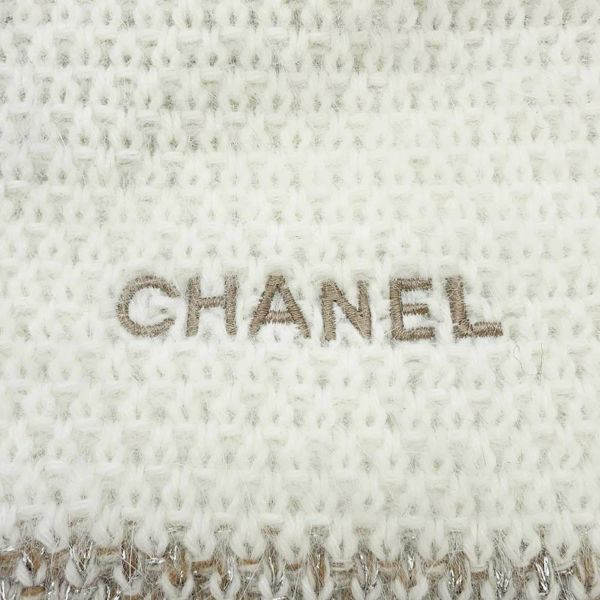 シャネル マフラー アンゴラ CHANEL アパレル ストール 白