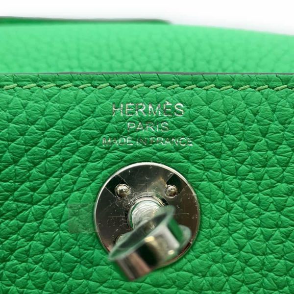 エルメス リンディ ミニ ヴェールコミック/シルバー金具 トリヨンクレマンス B刻印 HERMES 2way