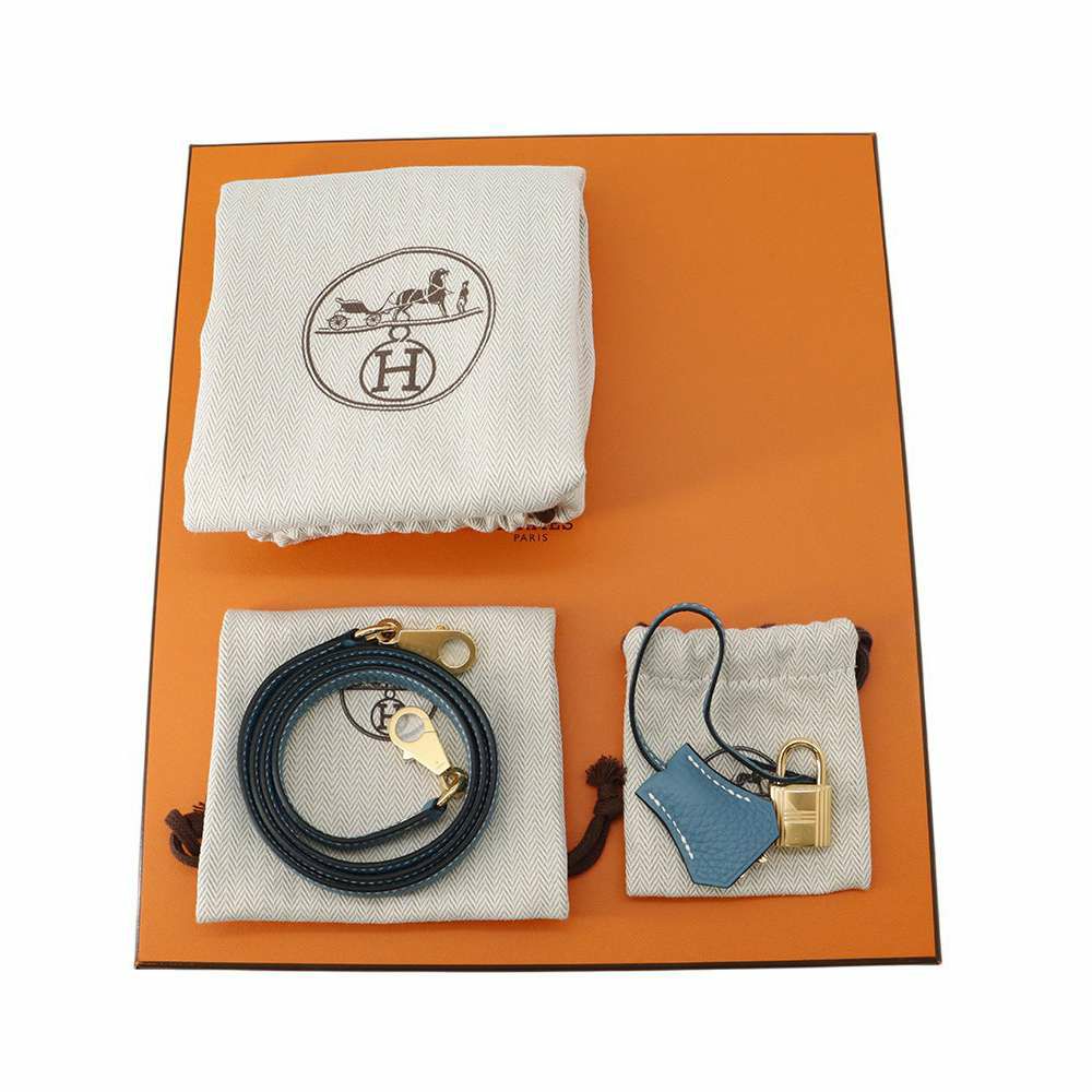 エルメス ハンドバッグ ケリー25 内縫い ニューブルージーン/ゴールド金具 トゴ W刻印 HERMES Kelly 2wayバッグ