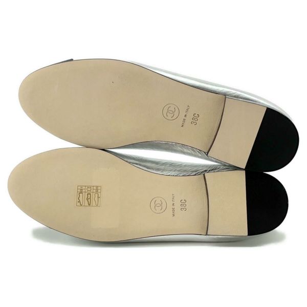 シャネル パンプス ココマーク レザー バレエシューズ レディースサイズ38C G02819 CHANEL 靴 黒