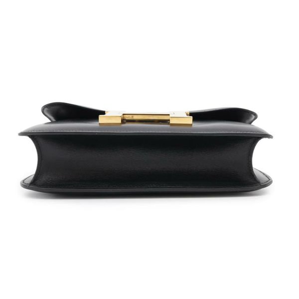 エルメス ショルダーバッグ コンスタンス23 ブラック/ゴールド金具 ボックスカーフ 〇W刻印 黒