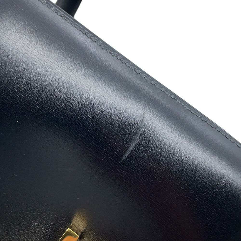 エルメス ショルダーバッグ コンスタンス23 ブラック/ゴールド金具 ボックスカーフ 〇W刻印 黒