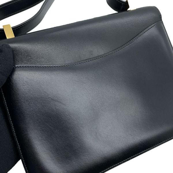 エルメス ショルダーバッグ コンスタンス23 ブラック/ゴールド金具 ボックスカーフ 〇W刻印 黒