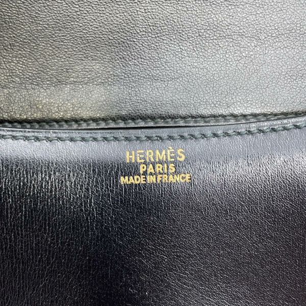 エルメス ショルダーバッグ コンスタンス23 ブラック/ゴールド金具 ボックスカーフ 〇W刻印 黒