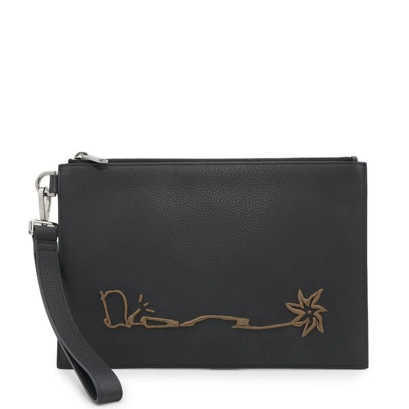 クリスチャン・ディオール クラッチバッグ カクタスジャック コラボ 2ESCA338SOT Christian Dior 黒