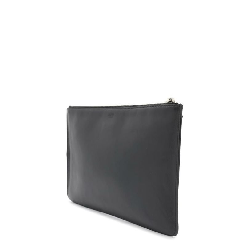 フェンディ クラッチバッグ モンスター バグズ アイ スリム クラッチ 7N0078 FENDI セカンドバッグ 黒