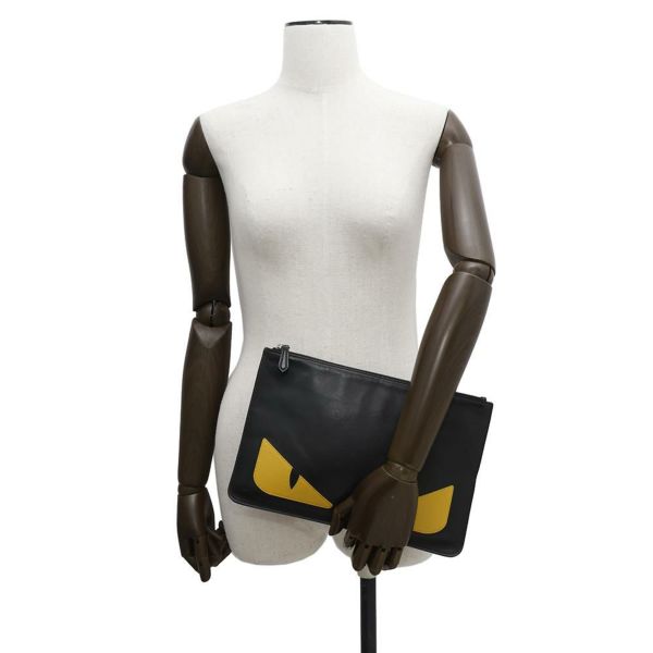 フェンディ クラッチバッグ モンスター バグズ アイ スリム クラッチ