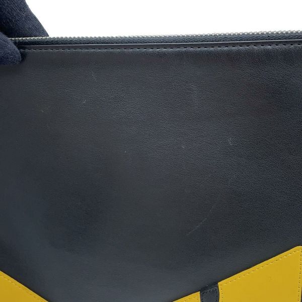 フェンディ クラッチバッグ モンスター バグズ アイ スリム クラッチ 7N0078 FENDI セカンドバッグ 黒