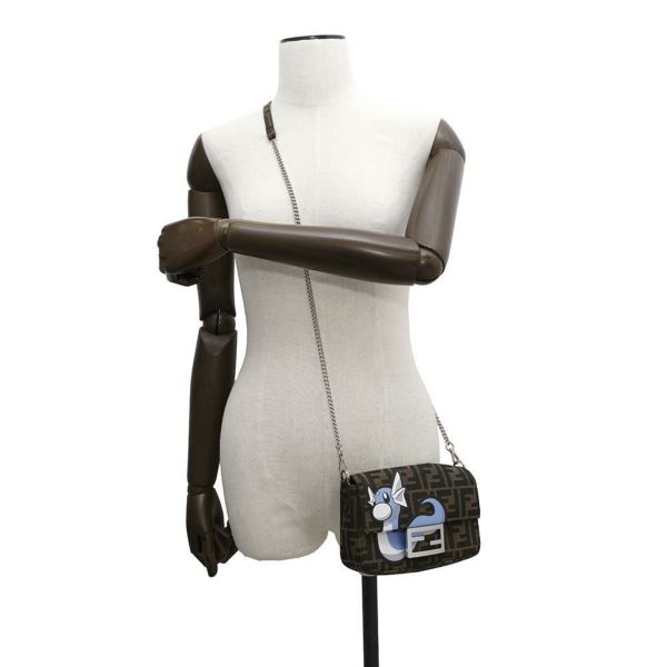 フェンディ ハンドバッグ ミニバゲット ミニリュウ 8BS017 FENDI 2wayチェーンショルダー ポケモン コラボ