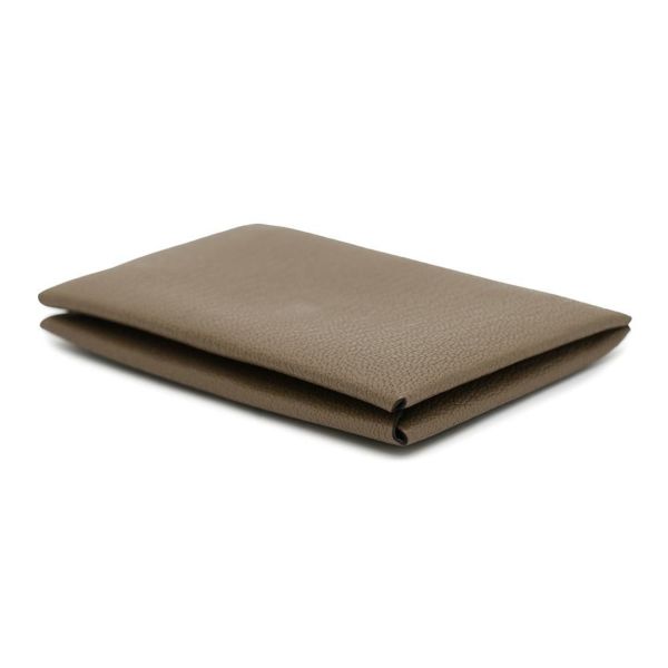 エルメス カードケース カルヴィ エトゥープ エプソン B刻印 HERMES 名刺入れ