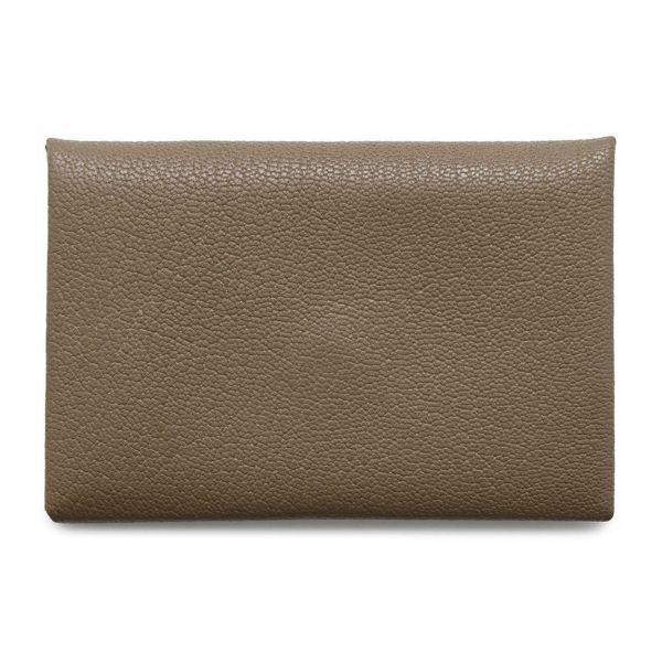 エルメス カードケース カルヴィ エトゥープ エプソン B刻印 HERMES 名刺入れ
