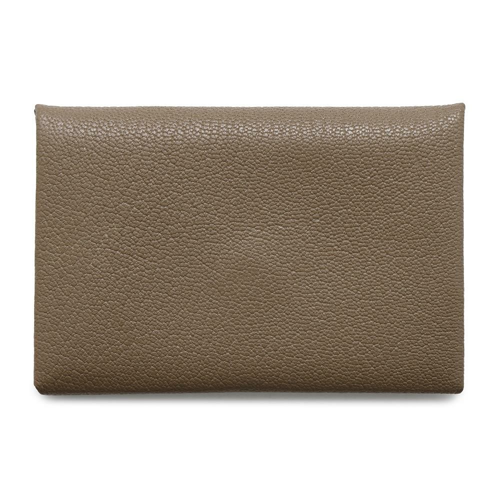 エルメス カードケース カルヴィ エトゥープ エプソン B刻印 HERMES 名刺入れ