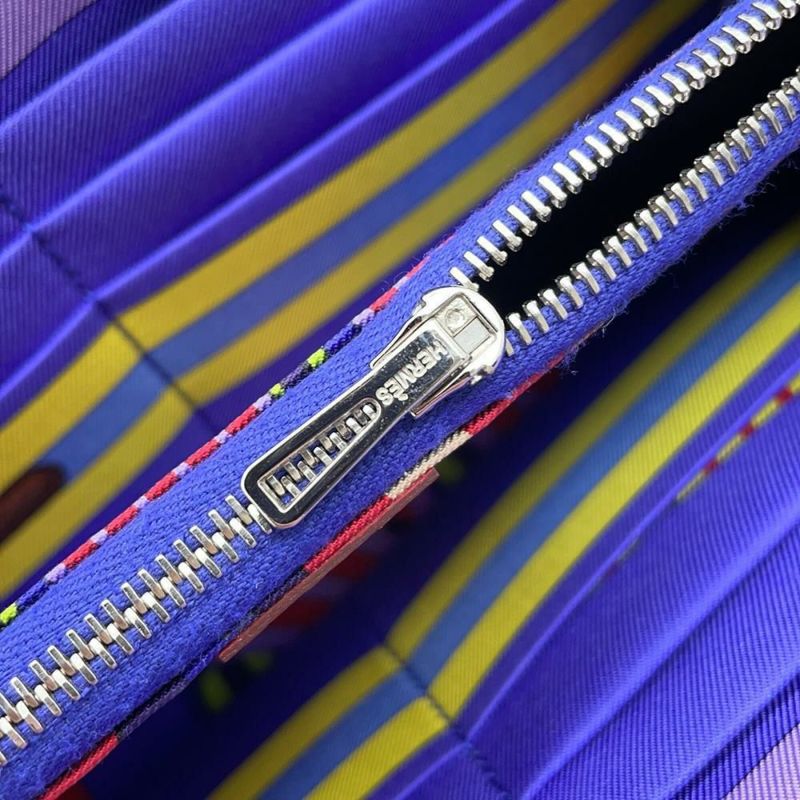 エルメス 長財布 アザップロング シルクイン ブーゲンビリア/シルバー金具 エプソン A刻印 財布