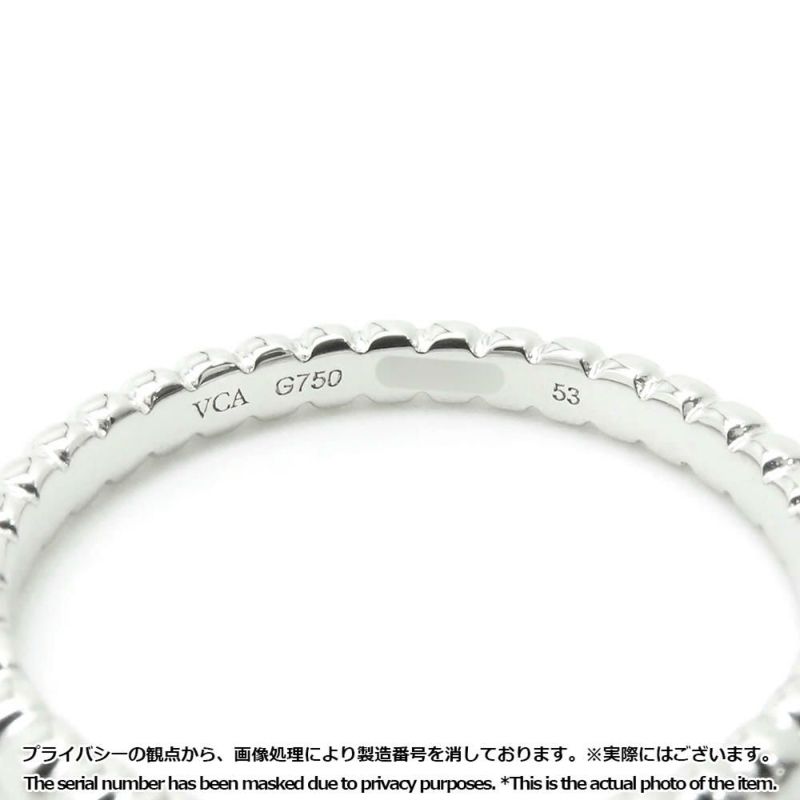 ヴァンクリーフ&アーペル リング ペルレ ゴールドパール リング スモール K18WGホワイトゴールド サイズ53 VCARPJME00 指輪