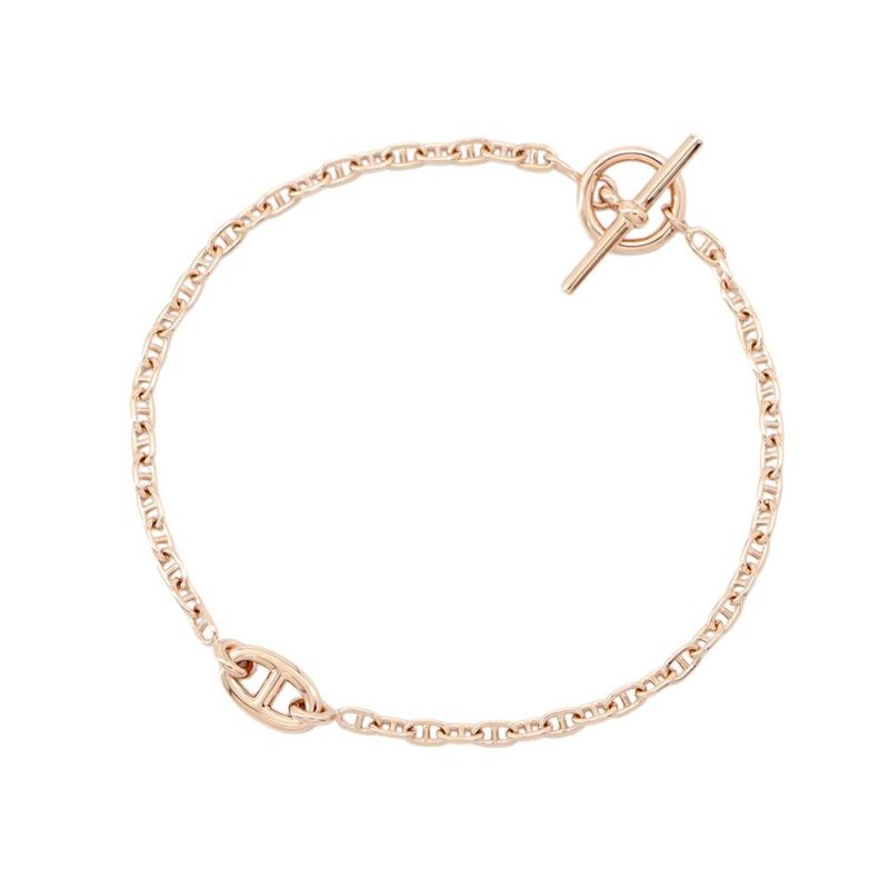 エルメス ブレスレット シェーヌダンクル ニューファランドールTPM K18PGピンクゴールド サイズSH HERMES ジュエリー