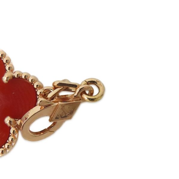 ヴァンクリーフ＆アーペル ブレスレット ヴィンテージ アルハンブラ ブレスレット 5モチーフ カーネリアン ギヨシェ K18PG VCARP7RP00