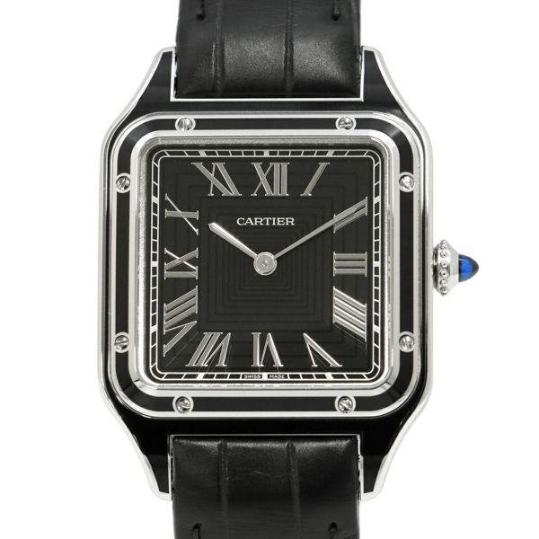 カルティエ サントス デュモン LM WSSA0046 Cartier 腕時計 黒文字盤