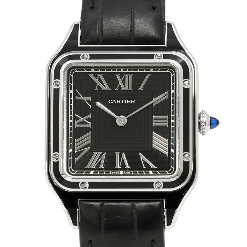 カルティエ サントス デュモン LM WSSA0046 Cartier 腕時計 黒文字盤