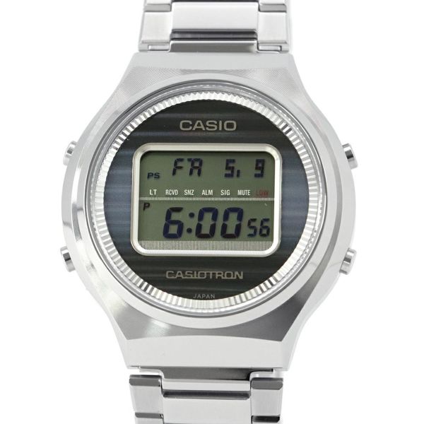 カシオ カシオトロン 復刻限定モデル TRN-50-2AJR 電波ソーラー CASIO 腕時計 ブルー文字盤