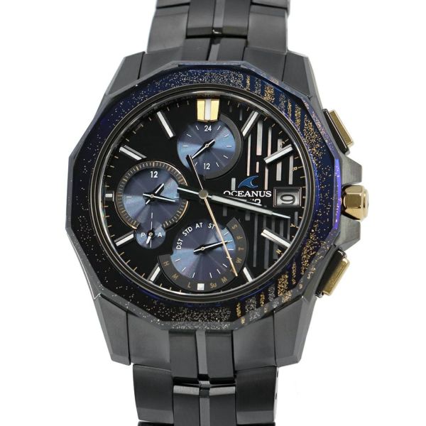 カシオ オシアナス マンタ S6000シリーズ 世界限定250本 OCW-S6000MB-1AJR CASIO 電波ソーラー 腕時計 黒文字盤