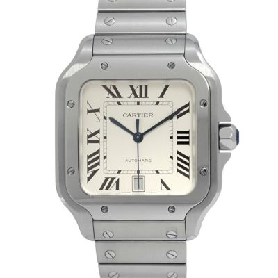 カルティエ サントス ドゥ カルティエ ウォッチ LM WSSA0018 Cartier 腕時計 シルバー文字盤 安心保証