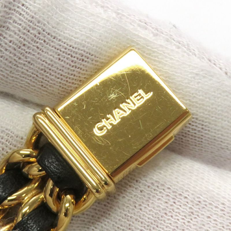 シャネル プルミエール M H0001 CHANEL 腕時計 クォーツ レディース 黒文字盤