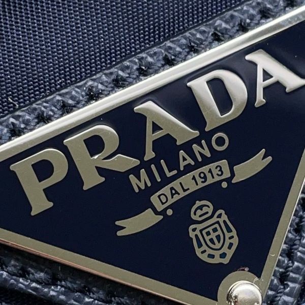 プラダ チェーンショルダーバッグ キルティング ナイロン ブラック 1BB903 PRADA バッグ ネイビー