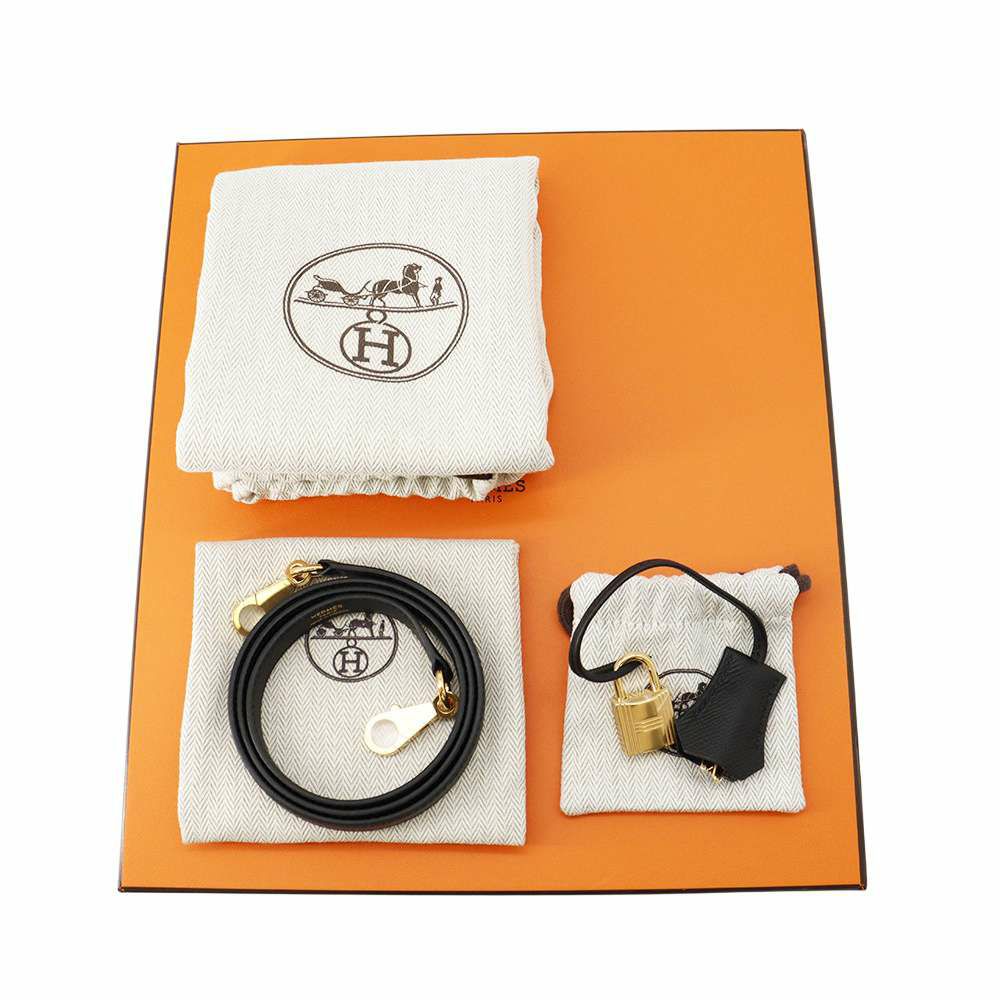 エルメス ハンドバッグ ケリー25 外縫い ブラック/ゴールド金具 エプソン W刻印 HERMES Kelly 2wayバッグ