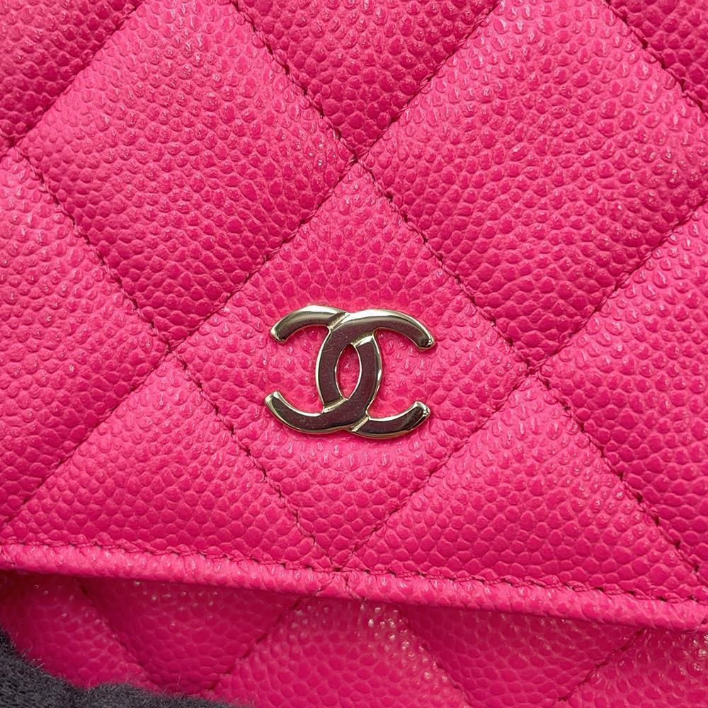シャネル チェーンウォレット クラシック マトラッセ ココマーク キャビアスキン AP0250 CHANEL 財布