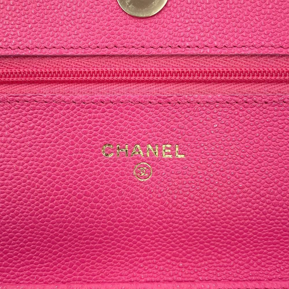 シャネル チェーンウォレット クラシック マトラッセ ココマーク キャビアスキン AP0250 CHANEL 財布