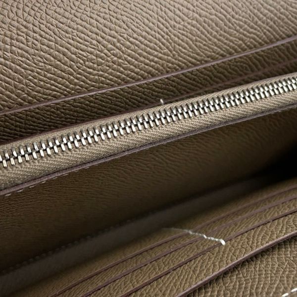 エルメス 長財布 ケリーウォレット ロング エトゥープ/シルバー金具 エプソン Y刻印 財布