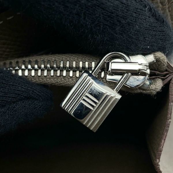 エルメス 長財布 ケリーウォレット ロング エトゥープ/シルバー金具 エプソン Y刻印 財布