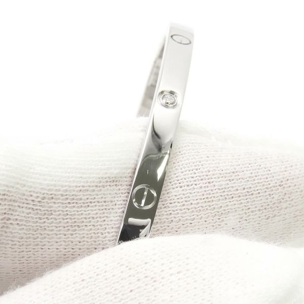 カルティエ ブレスレット ラブブレスSM ダイヤ 6P 計0.15ct K18WGホワイトゴールド サイズ16 B6047716 LOVEブレスレット バングル