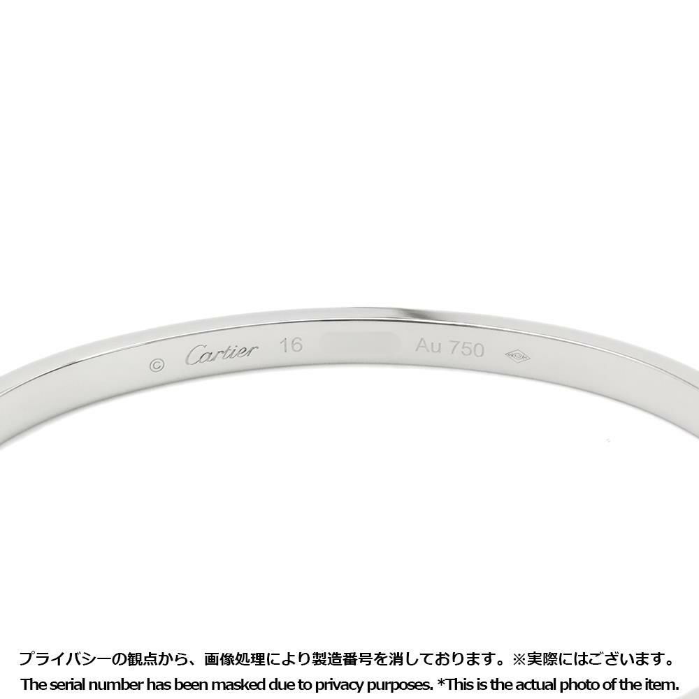 カルティエ ブレスレット ラブブレスSM ダイヤ 6P 計0.15ct K18WGホワイトゴールド サイズ16 B6047716 LOVEブレスレット バングル