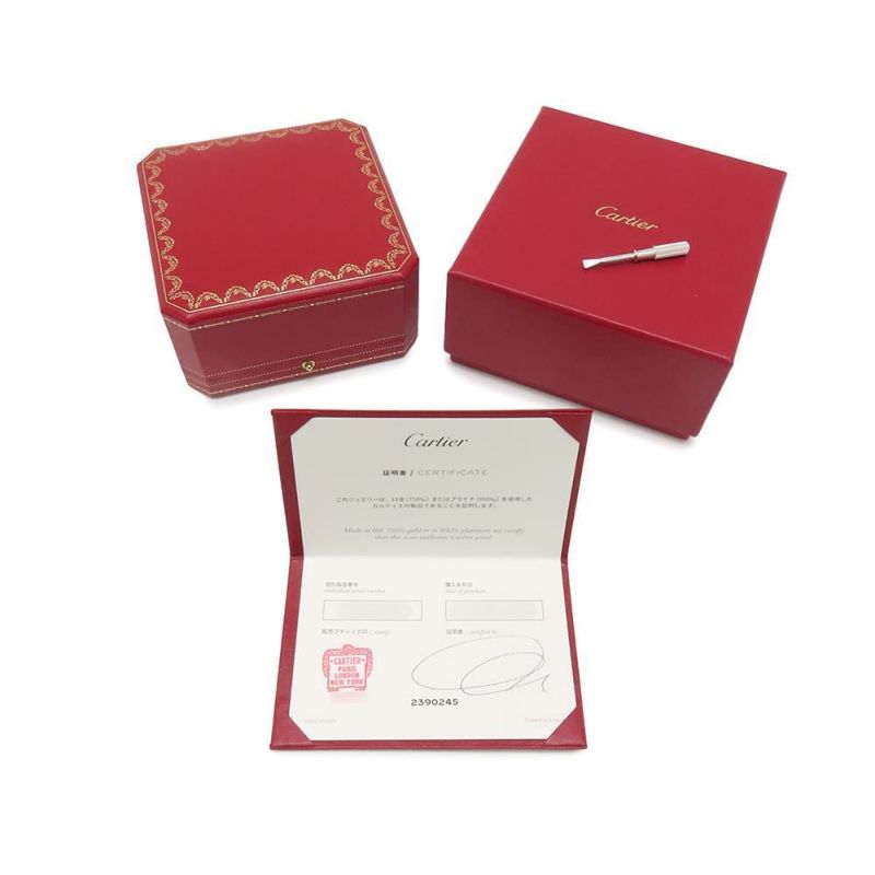 カルティエ ブレスレット ラブブレスSM ダイヤ 6P 計0.15ct K18WGホワイトゴールド サイズ16 B6047716 LOVEブレスレット バングル