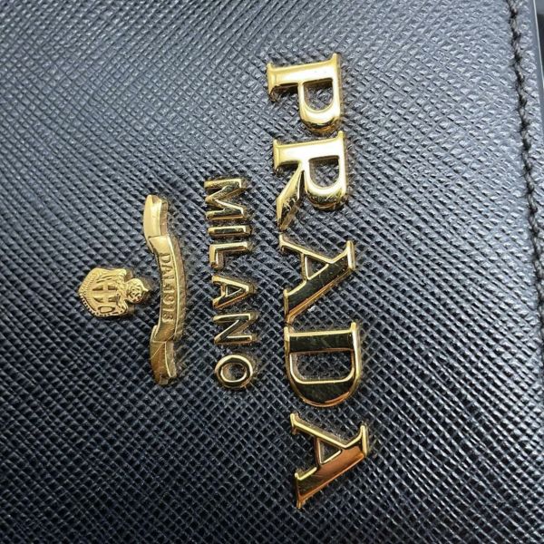 プラダ トートバッグ サフィアーノレザー 1BA227 PRADA 2wayショルダーバッグ 黒