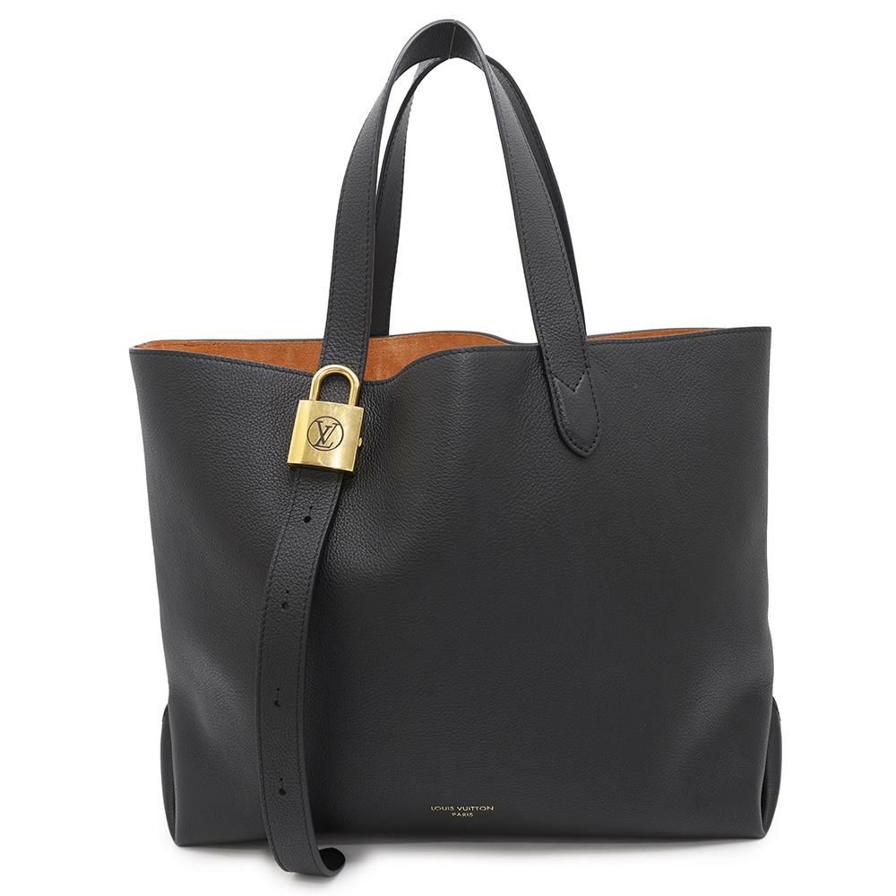 ルイヴィトン トートバッグ ロウキー・カバMM グレインカーフレザー M25341 LOUIS VUITTON ブラック 黒