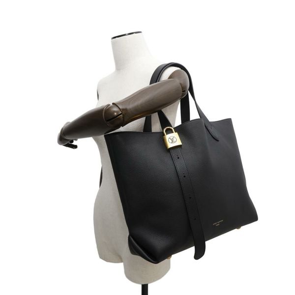 ルイヴィトン トートバッグ ロウキー・カバMM グレインカーフレザー M25341 LOUIS VUITTON ブラック 黒