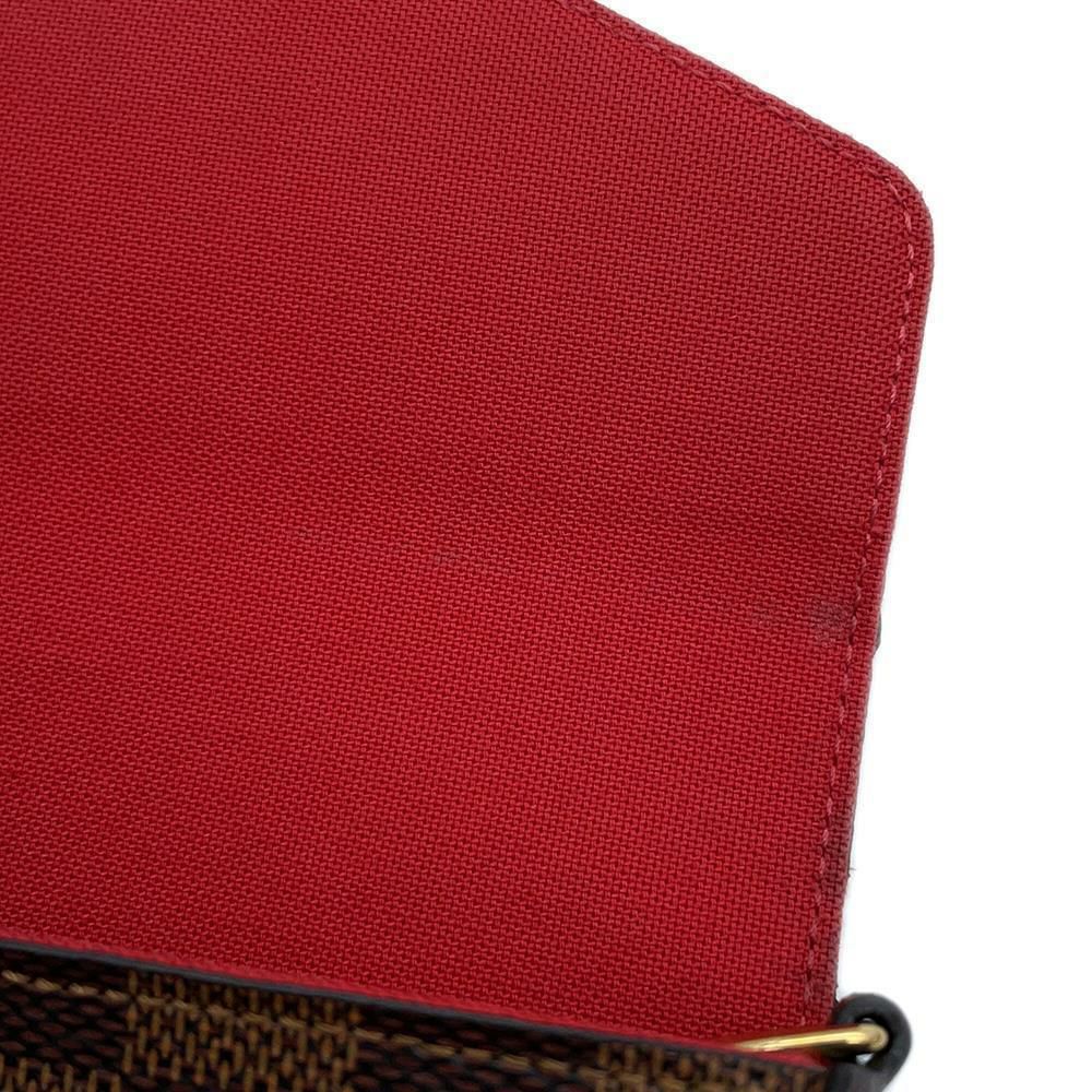 ルイヴィトン チェーンウォレット ダミエ・エベヌ ポシェット・フェリシー N40492 LOUIS VUITTON