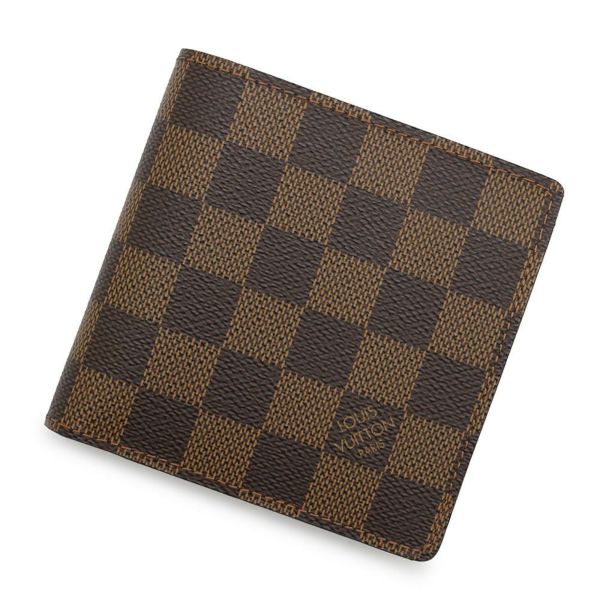 ルイヴィトン 二つ折り財布 ダミエ・エベヌ ポルトフォイユ・マルコ N61675 LOUIS VUITTON ヴィトン 財布