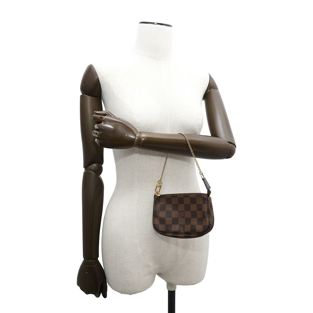 ルイヴィトン ポーチ ダミエ・エベヌ ミニ・ポシェット・アクセソワール N58009 LOUIS VUITTON ヴィトン アクセサリーポーチ