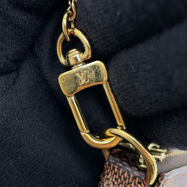 ルイヴィトン ポーチ ダミエ・エベヌ ミニ・ポシェット・アクセソワール N58009 LOUIS VUITTON ヴィトン アクセサリーポーチ