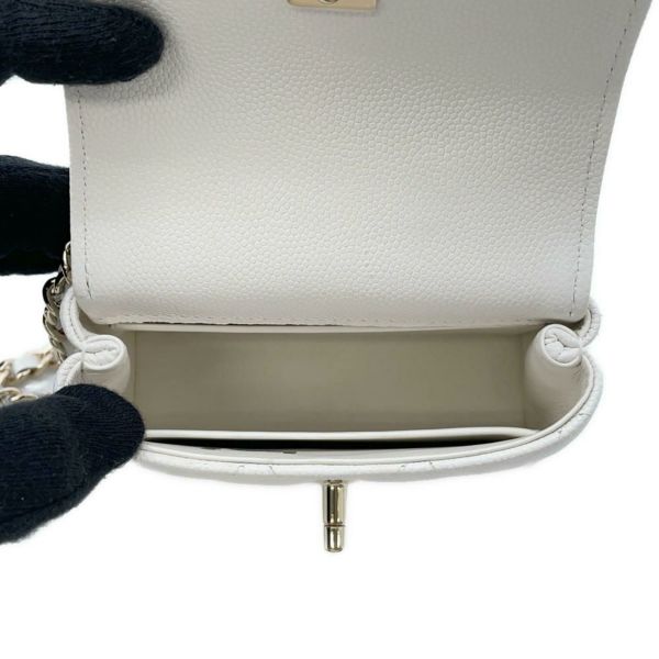 シャネル ハンドバッグ ココハンドル マトラッセ マイクロ キャビア